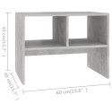 Stolik boczny, szarość betonu, 60x40x45 cm, płyta wiórowa