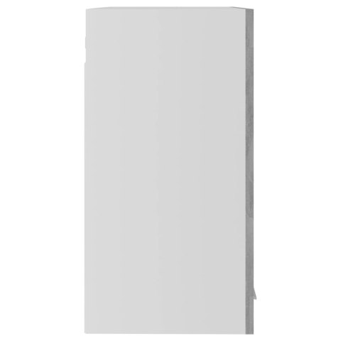 Szafka wisząca z szybą, szarość betonu, 60x31x60 cm, płyta