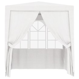 Namiot imprezowy ze ściankami, 2,5x2,5 m, biały, 90 g/m²