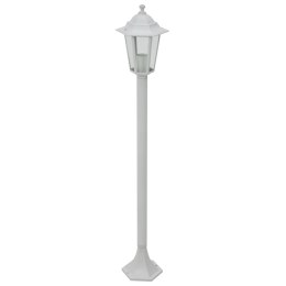 Lampy ogrodowe, 110 cm, E27, aluminium, 6 szt., białe