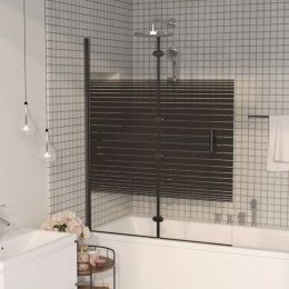 Składana kabina prysznicowa, ESG, 120x140 cm, czarna