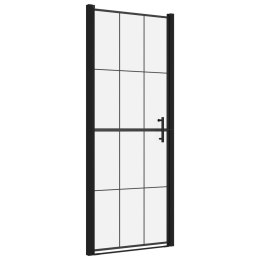 Drzwi prysznicowe, hartowane szkło, 91 x 195 cm, czarne