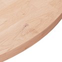 Okrągły blat do stolika, Ø60x2,5 cm, surowe drewno dębowe