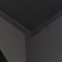 Stolik barowy z przestawnym regałem, czarny, 138 x 39 x 110 cm
