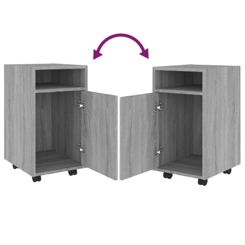 Szafka boczna na kółkach, szary dąb sonoma, 33x38x60 cm