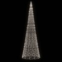 Choinka z lampek, na maszt, 1534 zimne białe LED, 500 cm