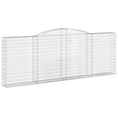 Kosze gabionowe, 10 szt, 400x30x140/160cm, galwanizowane żelazo Kosze gabionowe, 10 szt, 400x30x140/160cm, galwanizowane żelazo