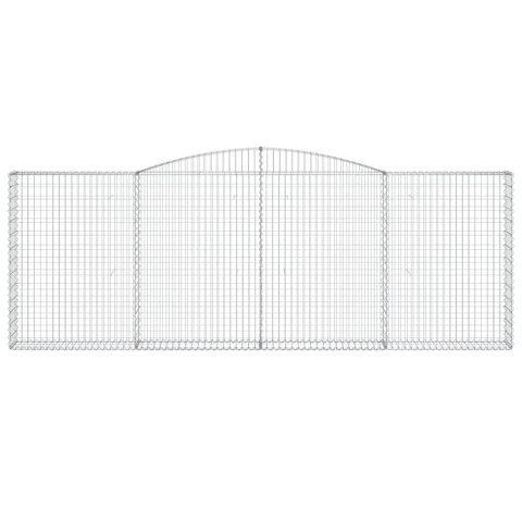 Kosze gabionowe, 10 szt, 400x30x140/160cm, galwanizowane żelazo Kosze gabionowe, 10 szt, 400x30x140/160cm, galwanizowane żelazo