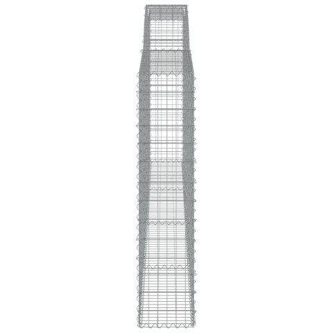 Kosze gabionowe, 10 szt, 400x30x140/160cm, galwanizowane żelazo Kosze gabionowe, 10 szt, 400x30x140/160cm, galwanizowane żelazo