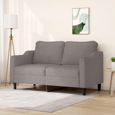 Sofa 2-osobowa, kolor taupe, 140 cm, tapicerowana tkaniną