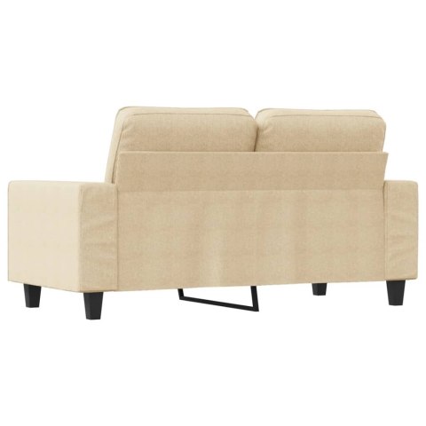 2-osobowa sofa, kremowa, 120 cm, tapicerowana tkaniną