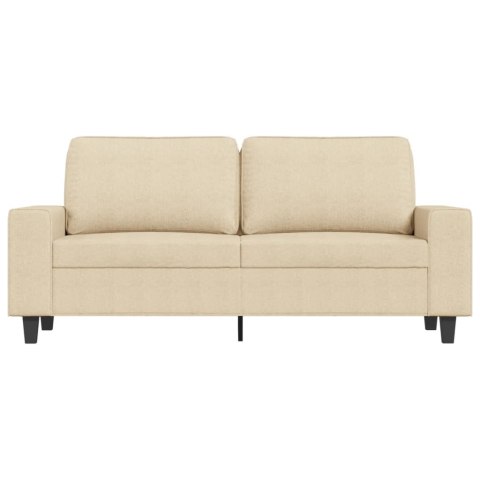 2-osobowa sofa, kremowa, 140 cm, tapicerowana tkaniną