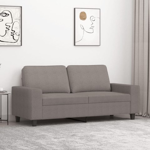 Sofa 2-osobowa, kolor taupe, 140 cm, tapicerowana tkaniną