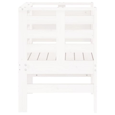 Krzesła ogrodowe, 2 szt., białe, 61,5x53x71 cm, drewno sosnowe