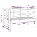 Ławka ogrodowa, biała, 111,5x53x71 cm, lite drewno sosnowe