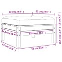 Podnóżki ogrodowe z poduszkami, 2 szt., impregnowana sosna