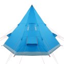 Namiot kempingowy, 4-os., niebieski, 367x367x259 cm, tafta 185T
