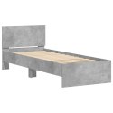 Rama łóżka z wezgłowiem, szarość betonu, 75x190 cm
