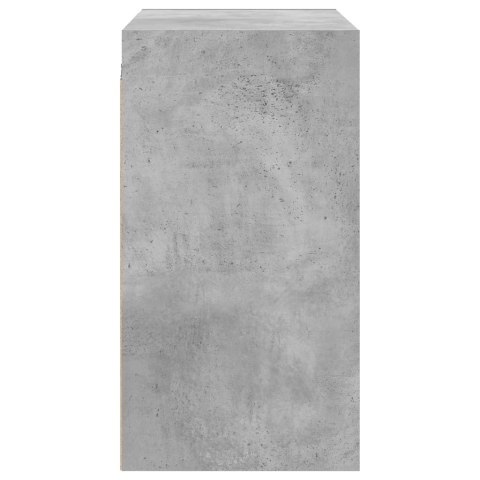 Szafka wisząca, szklane drzwi, szarość betonu, 68x37x68,5 cm