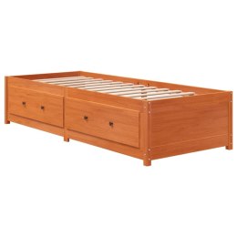 Łóżko dzienne, woskowy brąz, 80x200 cm, lite drewno sosnowe