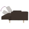 2-osobowa kanapa, 2 poduszki, ciemnobrązowa, obita tkaniną