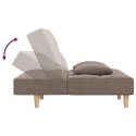 2-osobowa kanapa, 2 poduszki, kolor taupe, tapicerowana tkaniną