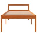 Łóżko dla seniora, woskowy brąz, 90x190 cm, lite drewno sosnowe