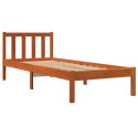 Rama łóżka, woskowy brąz, 90x190 cm, lite drewno sosnowe