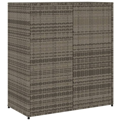 Szafka ogrodowa, szara, 105x55x113 cm, polirattan