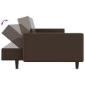 2-osobowa sofa, brązowa, sztuczna skóra