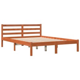 Rama łóżka, woskowy brąz, 120x190 cm, lite drewno sosnowe