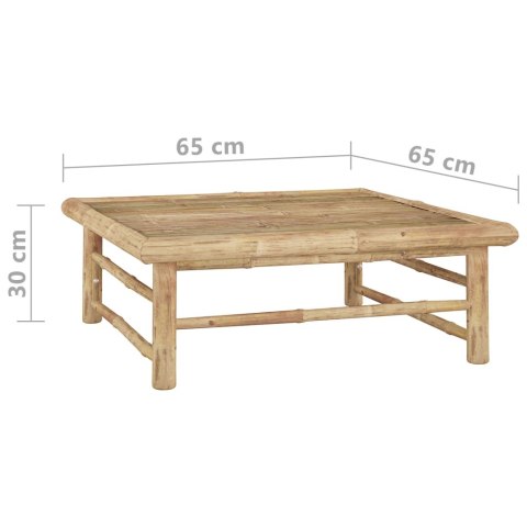 6-cz. zestaw mebli do ogrodu, śmietankowe poduszki, bambus