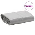 Plandeka, szara, 5x6 m, 600 g/m²