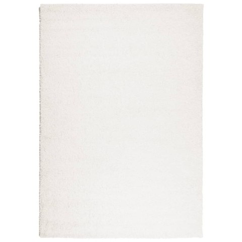 Dywan shaggy z wysokim runem, kremowy, 140x200 cm