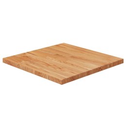 Kwadratowy blat do stolika, jasnobrązowy, 50x50x2,5 cm, dębowy