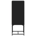 Szafka ze szklanymi drzwiami, czarna, 35x37x100 cm