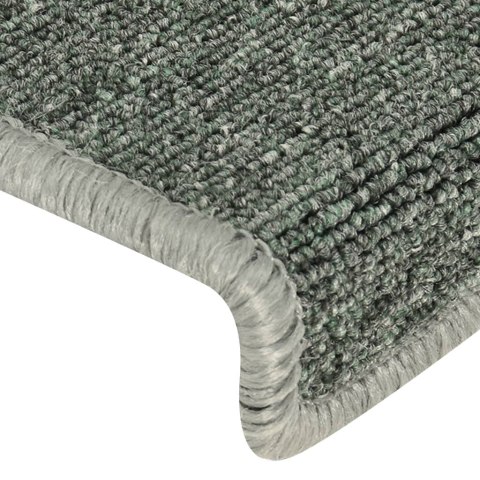 Nakładki na schody, 15 szt., 65x21x4 cm, zielone