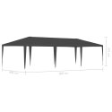 Namiot imprezowy, 4x9 m, antracytowy, 90 g/m²