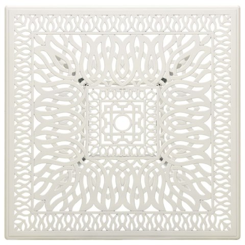 Stół ogrodowy, biały, 90x90x73 cm, odlewane aluminium