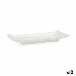 Taca Quid Select Sushi Biały Plastikowy 22,4 x 9,5 x 3 cm (12 Sztuk)