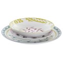 Zestaw Obiadowy DKD Home Decor Niebieski Wielokolorowy Turkusowy Porcelana Kolonialny Afrykańczyk 27 x 27 x 2,5 cm 18 Części (18