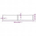 Blat stołu, 220x40x6 cm, surowy, lity dąb z naturalną krawędzią
