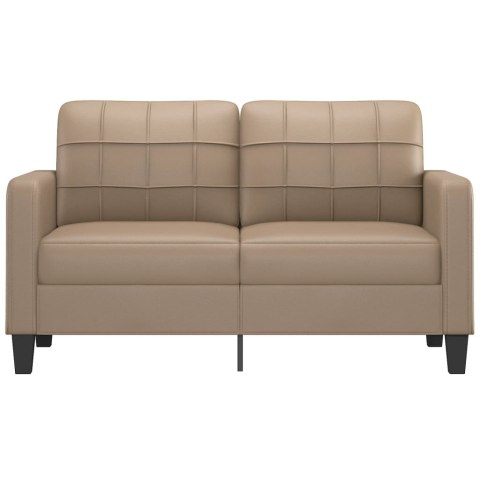 2-osobowa sofa, kolor cappuccino, 140 cm, sztuczna skóra