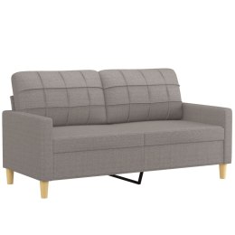 Sofa 2-osobowa, kolor taupe, 140 cm, tapicerowana tkaniną