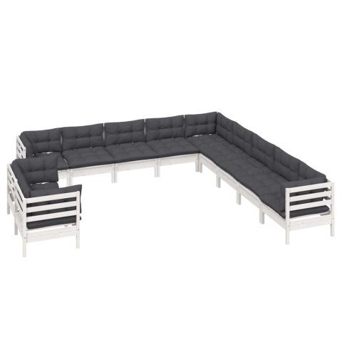 11-cz. zestaw wypoczynkowy do ogrodu, poduszki, biała sosna