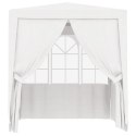 Namiot imprezowy ze ściankami, 2x2 m, biały, 90 g/m²