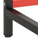 Rama do stołu roboczego, czerwono-czarna, 220x57x79 cm, metal