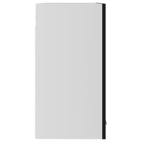 Szafka wisząca z szybą, czarna, 60x31x60 cm, płyta