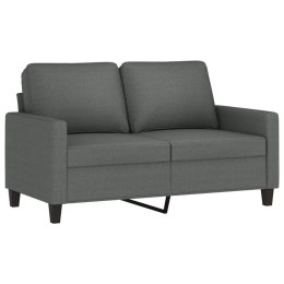 Sofa 2-osobowa, ciemnoszara, 120 cm, tapicerowana tkaniną