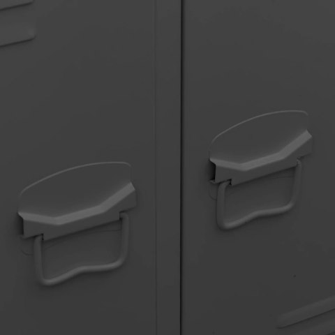 Szafa w stylu industrialnym, antracytowa, 67x35x107 cm, stal